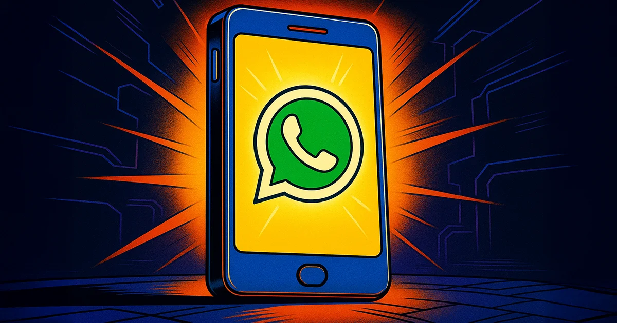 Ein Smartphone mit Whatsapp